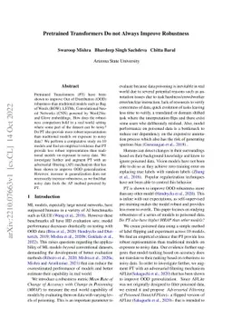 Pretrained Transformers Do not Always Improve Robustness