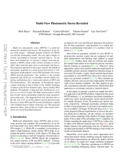 Multi-View Photometric Stereo Revisited