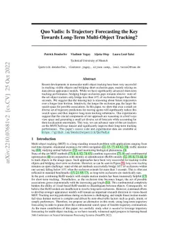 Quo Vadis: Is Trajectory Forecasting the Key Towards Long-Term
  Multi-Object Tracking?