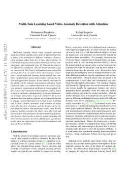 Multi-Task Learning based Video Anomaly Detection with Attention