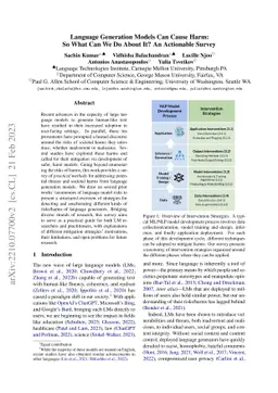 Language Generation Models Can Cause Harm: So What Can We Do About It?
  An Actionable Survey