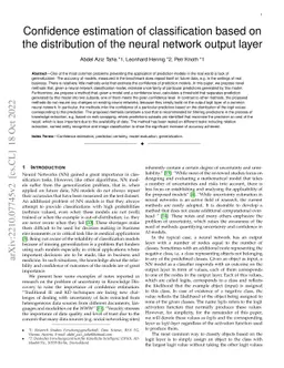 Confidence estimation of classification based on the distribution of the
  neural network output layer