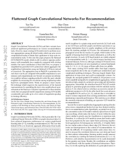 Flattened Graph Convolutional Networks For Recommendation