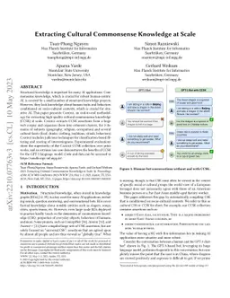 Extracting Cultural Commonsense Knowledge at Scale