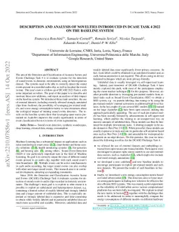 Description and analysis of novelties introduced in DCASE Task 4 2022 on
  the baseline system