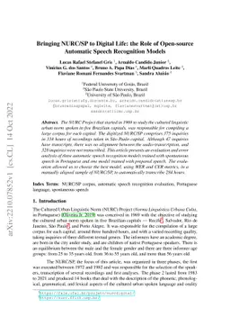 Bringing NURC/SP to Digital Life: the Role of Open-source Automatic
  Speech Recognition Models