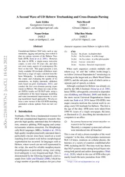 A Second Wave of UD Hebrew Treebanking and Cross-Domain Parsing