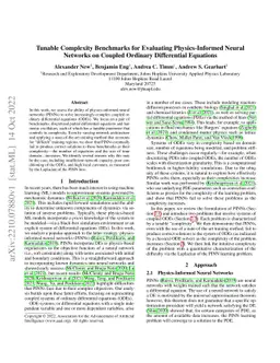 Tunable Complexity Benchmarks for Evaluating Physics-Informed Neural
  Networks on Coupled Ordinary Differential Equations