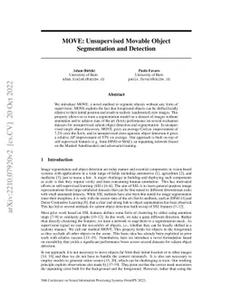 MOVE: Unsupervised Movable Object Segmentation and Detection