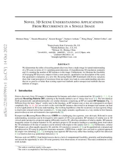 Novel 3D Scene Understanding Applications From Recurrence in a Single
  Image