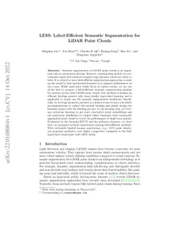 LESS: Label-Efficient Semantic Segmentation for LiDAR Point Clouds