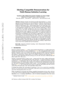 Eliciting Compatible Demonstrations for Multi-Human Imitation Learning