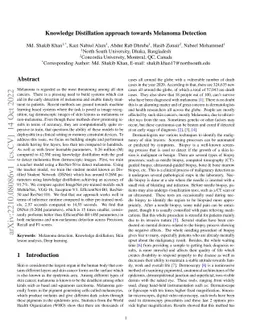 Knowledge Distillation approach towards Melanoma Detection