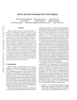 QuAnt: Quantum Annealing with Learnt Couplings