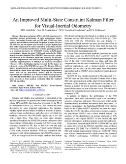An Improved Multi-State Constraint Kalman Filter for Visual-Inertial
  Odometry