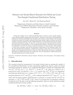 Distance and Kernel-Based Measures for Global and Local Two-Sample Conditional Distribution Testing