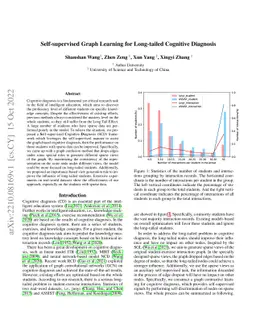 Self-supervised Graph Learning for Long-tailed Cognitive Diagnosis