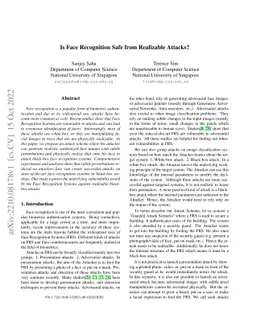 Is Face Recognition Safe from Realizable Attacks?