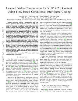 Learned Video Compression for YUV 4:2:0 Content Using Flow-based
  Conditional Inter-frame Coding