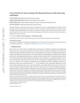 A User Interface for Sense-making of the Reasoning Process while
  Interacting with Robots