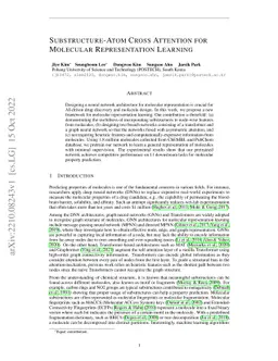 Substructure-Atom Cross Attention for Molecular Representation Learning