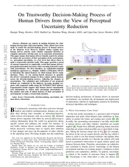On Trustworthy Decision-Making Process of Human Drivers from the View of
  Perceptual Uncertainty Reduction