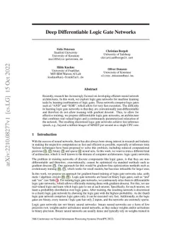 Deep Differentiable Logic Gate Networks