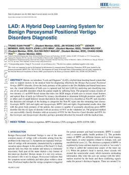 LAD: A Hybrid Deep Learning System for Benign Paroxysmal Positional
  Vertigo Disorders Diagnostic