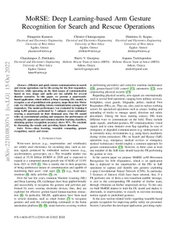 MoRSE: Deep Learning-based Arm Gesture Recognition for Search and Rescue
  Operations