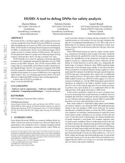 HUDD: A tool to debug DNNs for safety analysis