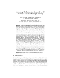 Improving the Intra-class Long-tail in 3D Detection via Rare Example
  Mining