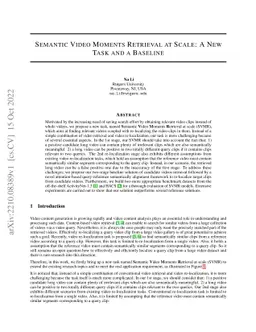 Semantic Video Moments Retrieval at Scale: A New Task and a Baseline