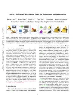 SPIDR: SDF-based Neural Point Fields for Illumination and Deformation