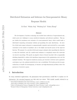 Distributed Estimation and Inference for Semi-parametric Binary Response
  Models