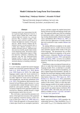 Model Criticism for Long-Form Text Generation