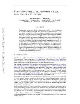 Scratching Visual Transformer's Back with Uniform Attention