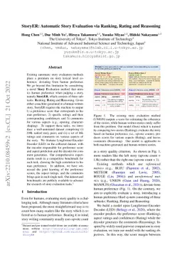 StoryER: Automatic Story Evaluation via Ranking, Rating and Reasoning