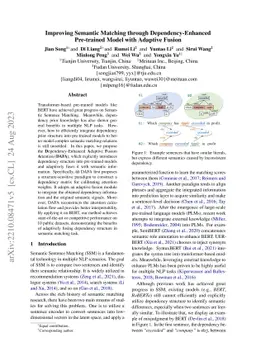 Improving Semantic Matching through Dependency-Enhanced Pre-trained
  Model with Adaptive Fusion