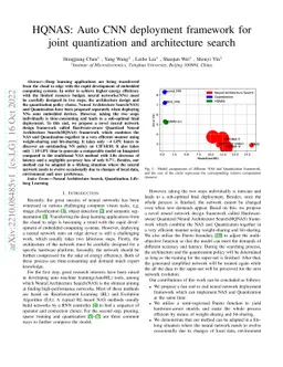HQNAS: Auto CNN deployment framework for joint quantization and
  architecture search