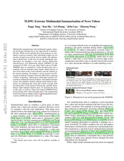 TLDW: Extreme Multimodal Summarisation of News Videos