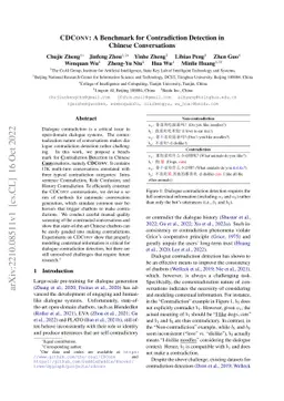 CDConv: A Benchmark for Contradiction Detection in Chinese Conversations