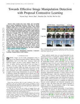 Towards Effective Image Manipulation Detection with Proposal Contrastive
  Learning