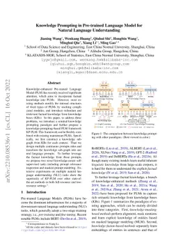 Knowledge Prompting in Pre-trained Language Model for Natural Language
  Understanding
