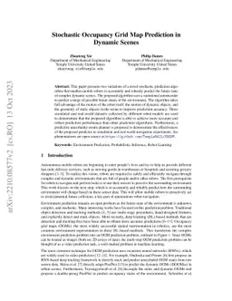 Stochastic Occupancy Grid Map Prediction in Dynamic Scenes