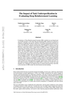 The Impact of Task Underspecification in Evaluating Deep Reinforcement
  Learning