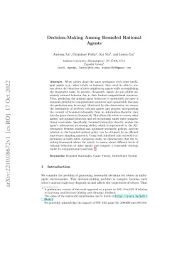 Decision-Making Among Bounded Rational Agents