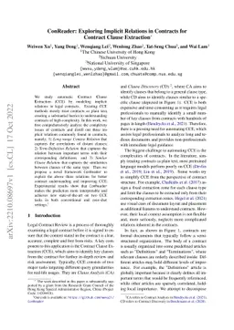 ConReader: Exploring Implicit Relations in Contracts for Contract Clause
  Extraction