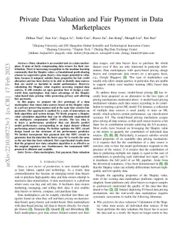 Private Data Valuation and Fair Payment in Data Marketplaces