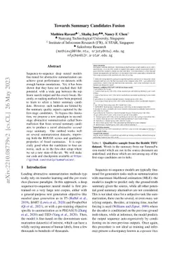 Towards Summary Candidates Fusion