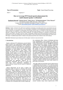 How to Leverage DNN-based speech enhancement for multi-channel speaker
  verification?